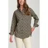 Apny Boyfriend Poplin Button-up Shirt In Multi