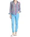 Apny Candle Wax Button-front Shirt In Multi In Multi