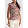 Apny Cap Sleeve Shell In Multi