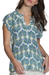 Apny Cap Sleeve Shell Top In Green