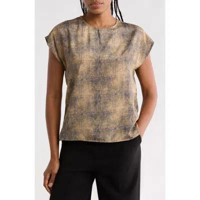 Apny Cap Sleeve Shift Shell In Dark Yellow