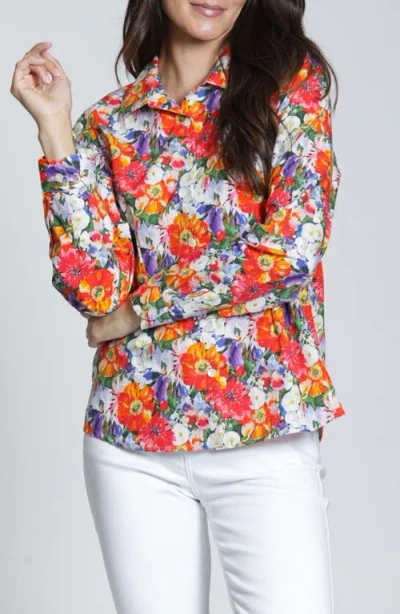 Apny Classic Floral Button-up Shirt In Multi