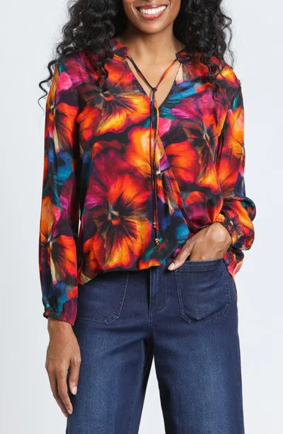Apny Crossover Tassel Top In Multi