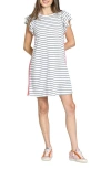 Apny Double Ruffle Sleeve Cotton Minidress In White