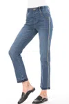 Apny Emma Straight Leg Jean In Medium Indigo