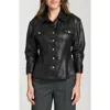Apny Faux Suede Shirt Jacket In Black