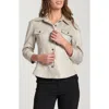 Apny Faux Suede Shirt Jacket In Gray