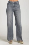 Apny Featherweight Wide Leg Jeans In Gray