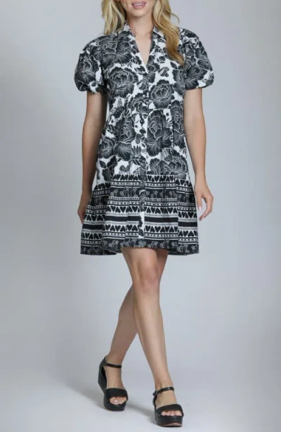 Apny Flounce Floral Print Dress In Multi
