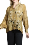 Apny Floral Print Popover Top In Multi
