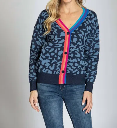Apny Leopard Sweater In Multi