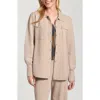 Apny Luxe Shacket In Neutral