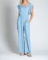 Apny Marlee Tencel Jumpsuit In Light Indigo In Blue