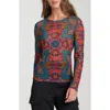 Apny Mesh Top In Brown