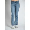 Apny Mid Rise Girlfriend Jeans In Medium Indigo