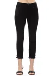 Apny Olivia Crop Frayed Jeans In Black In Black