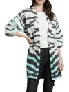 Apny Ombre Zebra Cardigan In Multi Color