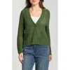 Apny Open Stitch Cardigan In Green