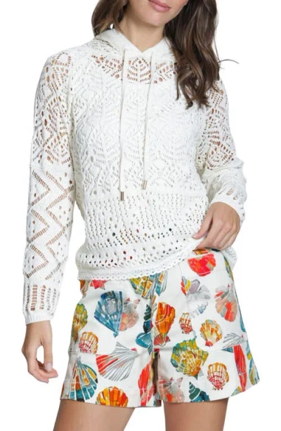 Apny Open Stitch Hoodie In Blue