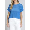 Apny Open Stitch Short Sleeve Sweater