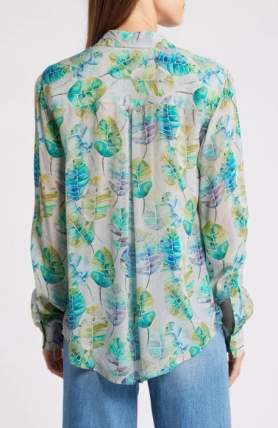 Apny Paisley Print Button-up Shirt In Green