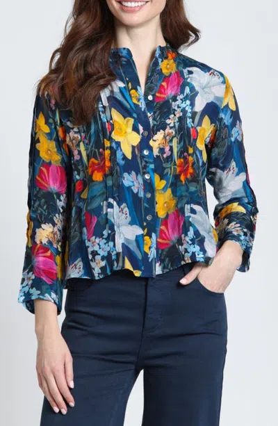 Apny Pleated Cupro Blend Shirt In Multi