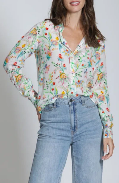 Apny Print Button-up Shirt In Multi