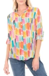 Apny Print Button-up Shirt In Multi