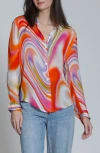 Apny Print Button-up Shirt In Multi