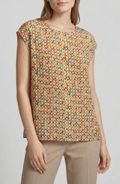 Apny Print Cap Sleeve Shell In Animal Print