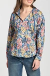 Apny Print Cotton Hoodie In Multi
