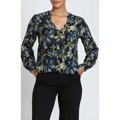 Apny Print Crossover Top With Tassel Ties In Multi