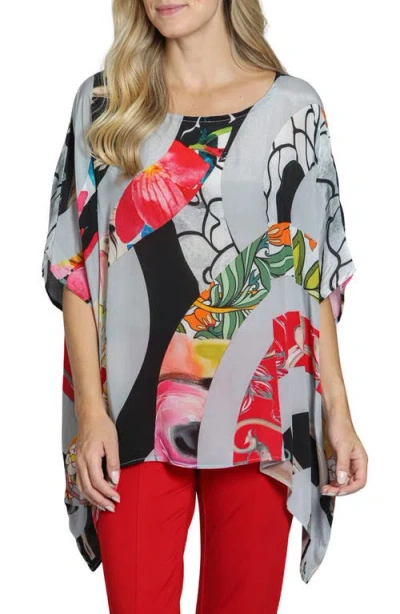 Apny Print Cupro Blend Caftan Top In Multi