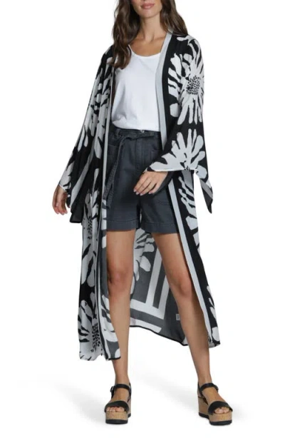 Apny Print Duster In Black