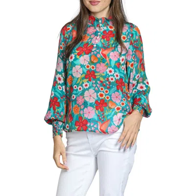 Apny Print High Neck Shirt