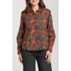 Apny Print Poplin Button-up Shirt In Multi