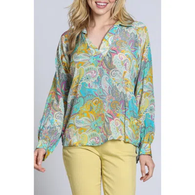 Apny Print Popover Top In Multi
