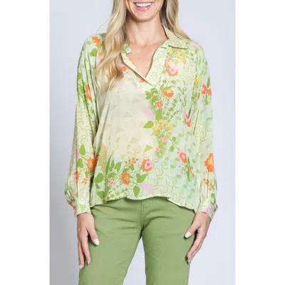 Apny Print Popover Top In Animal Print