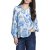 Apny Print Popover Top In Blue