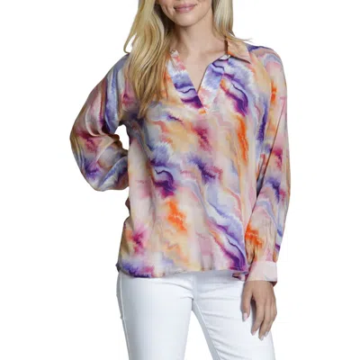 Apny Print Popover Top In Multi