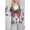 Apny Print Popover Top In White