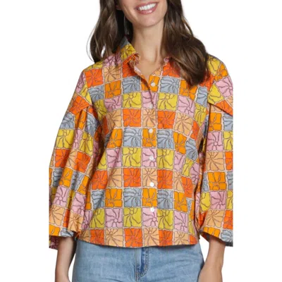 Apny Printed Cotton Button-up Shirt In Multi