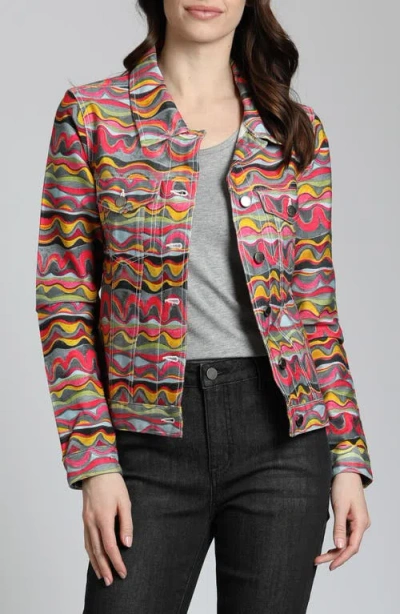 Apny Printed Denim Jacket