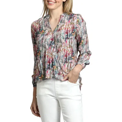 Apny Printed Top In Beige Multi