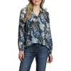 Apny Printed Top In Light Blue Multi