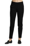 Apny Pull On Ponte Trousers In Black In Black