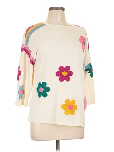 Pre-owned Apny Pullover Sweater In White