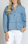 Apny Release Hem Pullover Top In Purple
