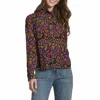 Apny Ruffle Half-placket Shirt In Multi