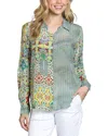 Apny Print Button-up Shirt In Green